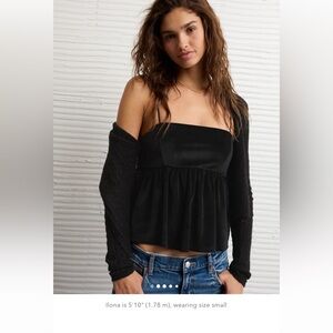 AE Velvet Babydoll Tank Top
